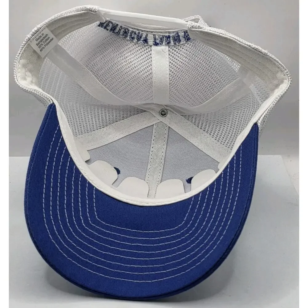 UK University Of Kentucky Wildcats Blue Snapback Cap White Mesh Trucker Hat NCAA